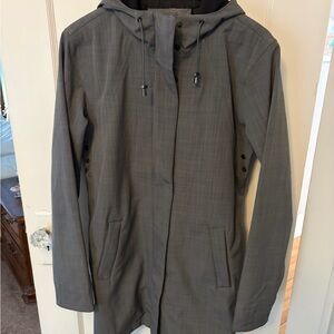 Ilse Jacobsen Charcoal Lined & Hooded Rain Jacket